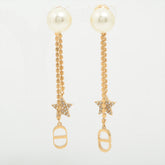 Dior Tribale Pearl Drop Earrings (Costume Jewellery)